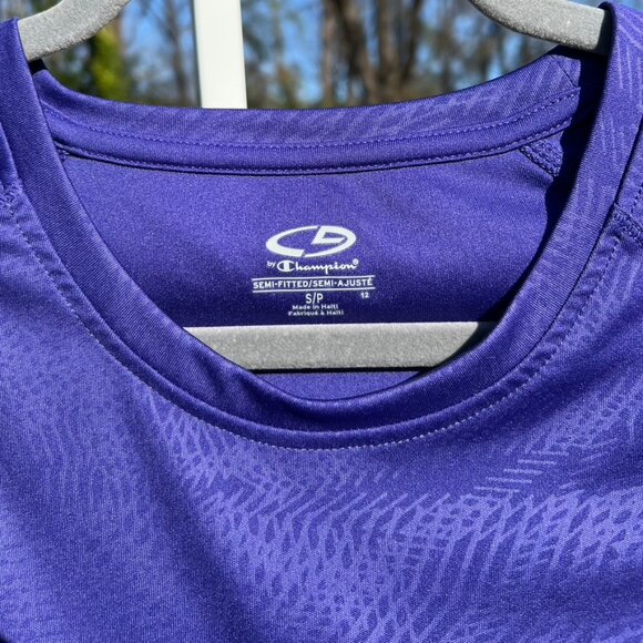 C9 Champions Short-Sleeve, Purple Patterned, Semi-Fitted Tee - Picture 6 of 15